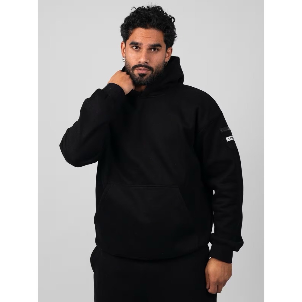 Comfrt Travel Essentials Hoodie Black Size Medium Pullover Relaxed Sweatshirt